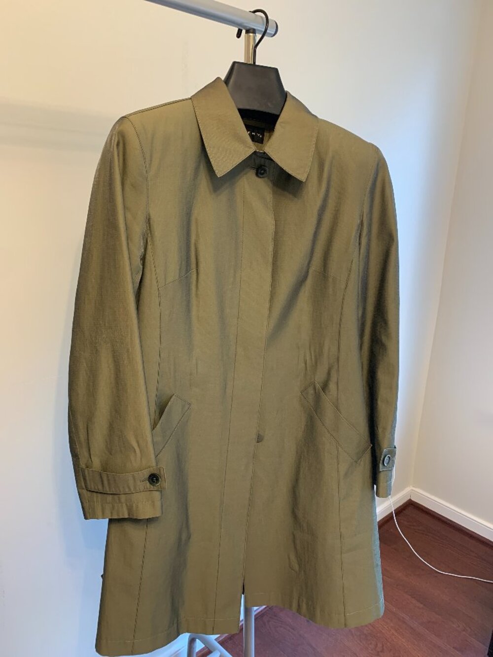Classic Single-Breasted Trench Coat – Cotton Stretch